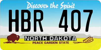 ND license plate HBR407