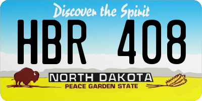 ND license plate HBR408