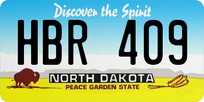 ND license plate HBR409