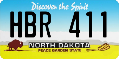 ND license plate HBR411