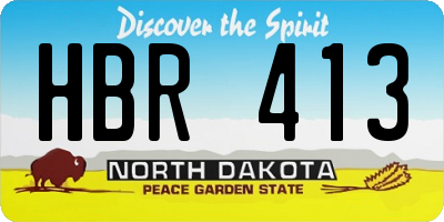 ND license plate HBR413