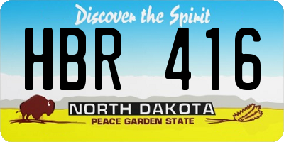 ND license plate HBR416