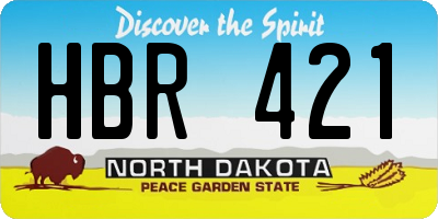 ND license plate HBR421