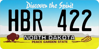 ND license plate HBR422