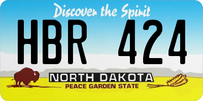 ND license plate HBR424