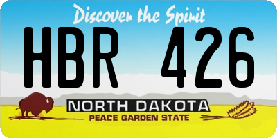 ND license plate HBR426