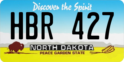 ND license plate HBR427