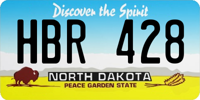 ND license plate HBR428