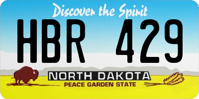 ND license plate HBR429