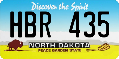 ND license plate HBR435