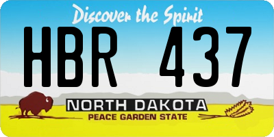 ND license plate HBR437