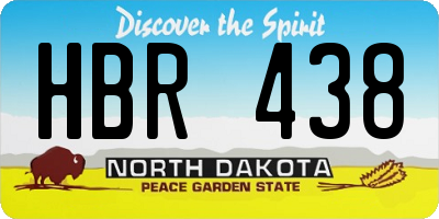 ND license plate HBR438