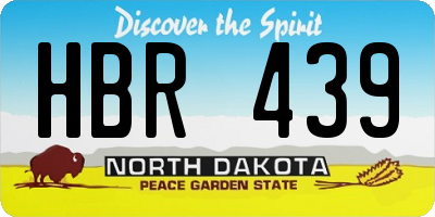 ND license plate HBR439