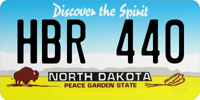 ND license plate HBR440