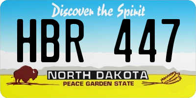 ND license plate HBR447