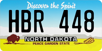 ND license plate HBR448