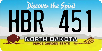 ND license plate HBR451