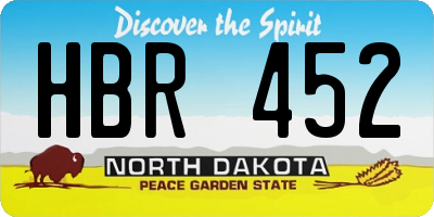 ND license plate HBR452