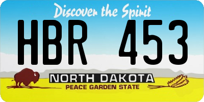 ND license plate HBR453