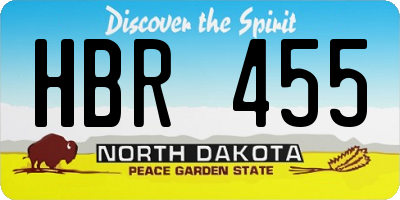 ND license plate HBR455