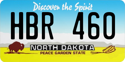 ND license plate HBR460
