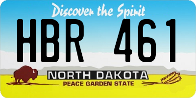 ND license plate HBR461