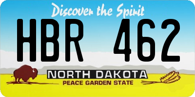 ND license plate HBR462