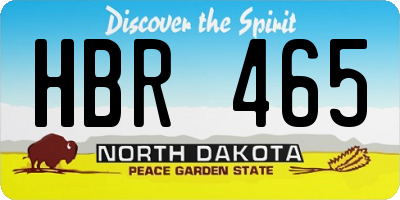 ND license plate HBR465