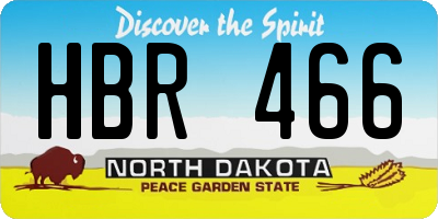 ND license plate HBR466