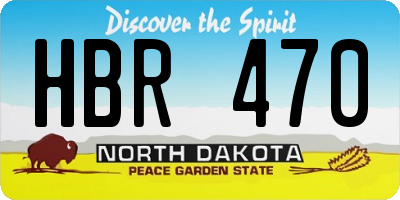 ND license plate HBR470