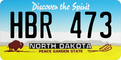 ND license plate HBR473