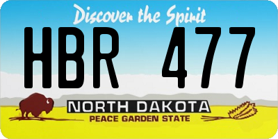 ND license plate HBR477