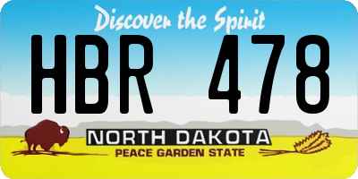 ND license plate HBR478