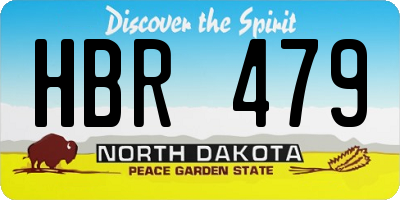 ND license plate HBR479