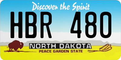 ND license plate HBR480