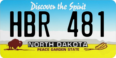 ND license plate HBR481