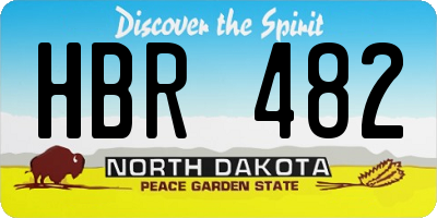 ND license plate HBR482