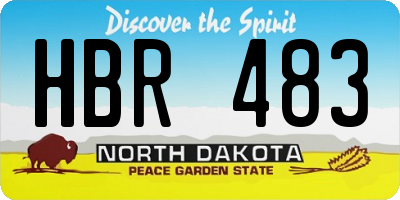 ND license plate HBR483