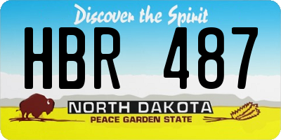 ND license plate HBR487