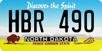 ND license plate HBR490