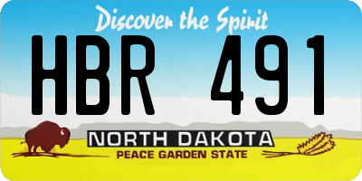 ND license plate HBR491