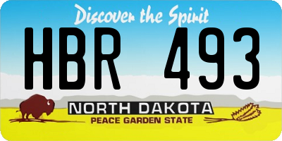 ND license plate HBR493