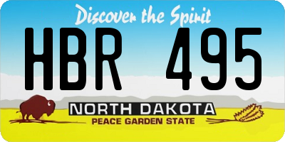 ND license plate HBR495