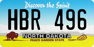 ND license plate HBR496