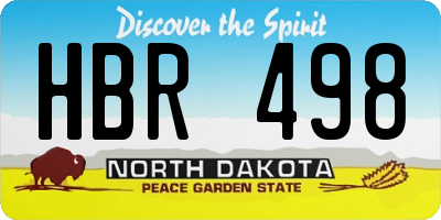 ND license plate HBR498