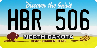 ND license plate HBR506