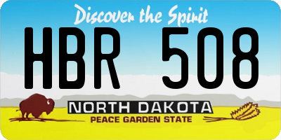 ND license plate HBR508