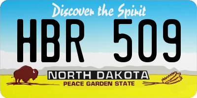 ND license plate HBR509