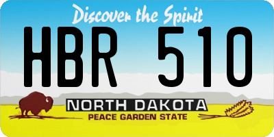 ND license plate HBR510