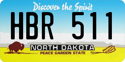 ND license plate HBR511